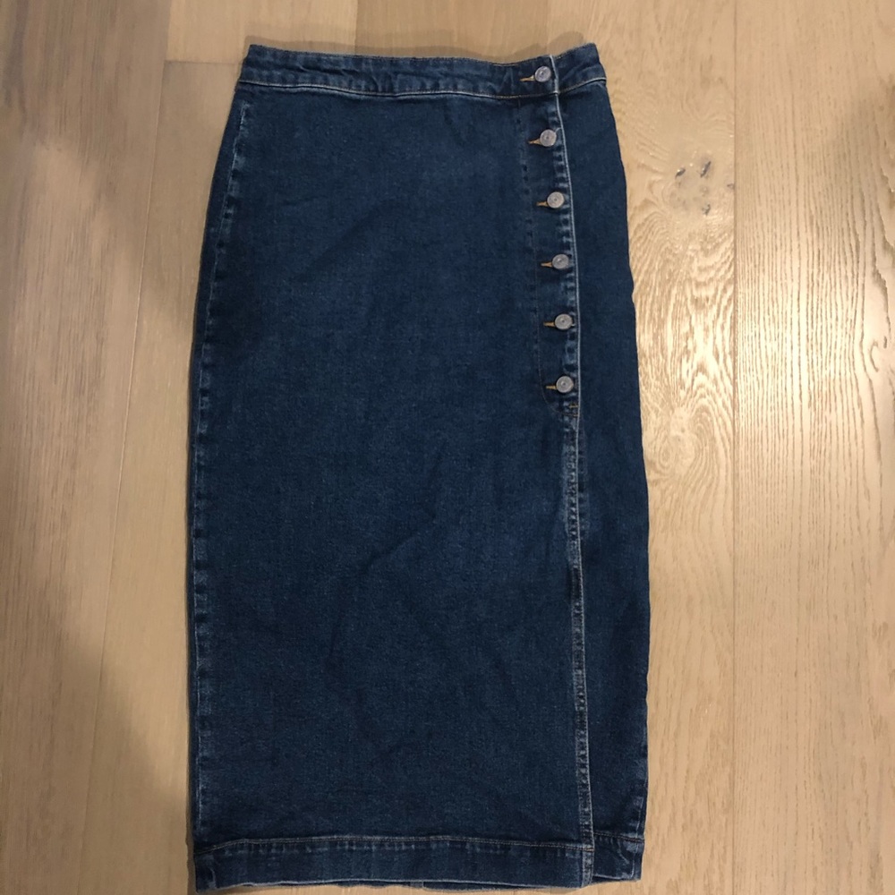 Free People Maxi Denim Skirt